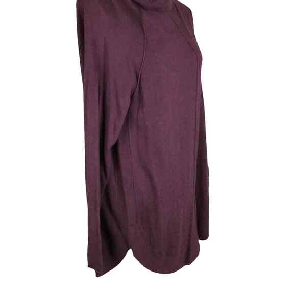 Caslon Woman's Small Maroon Turtleneck Tunic Sweater Long Sleeve Curved Hem NWOT - Picture 12 of 15